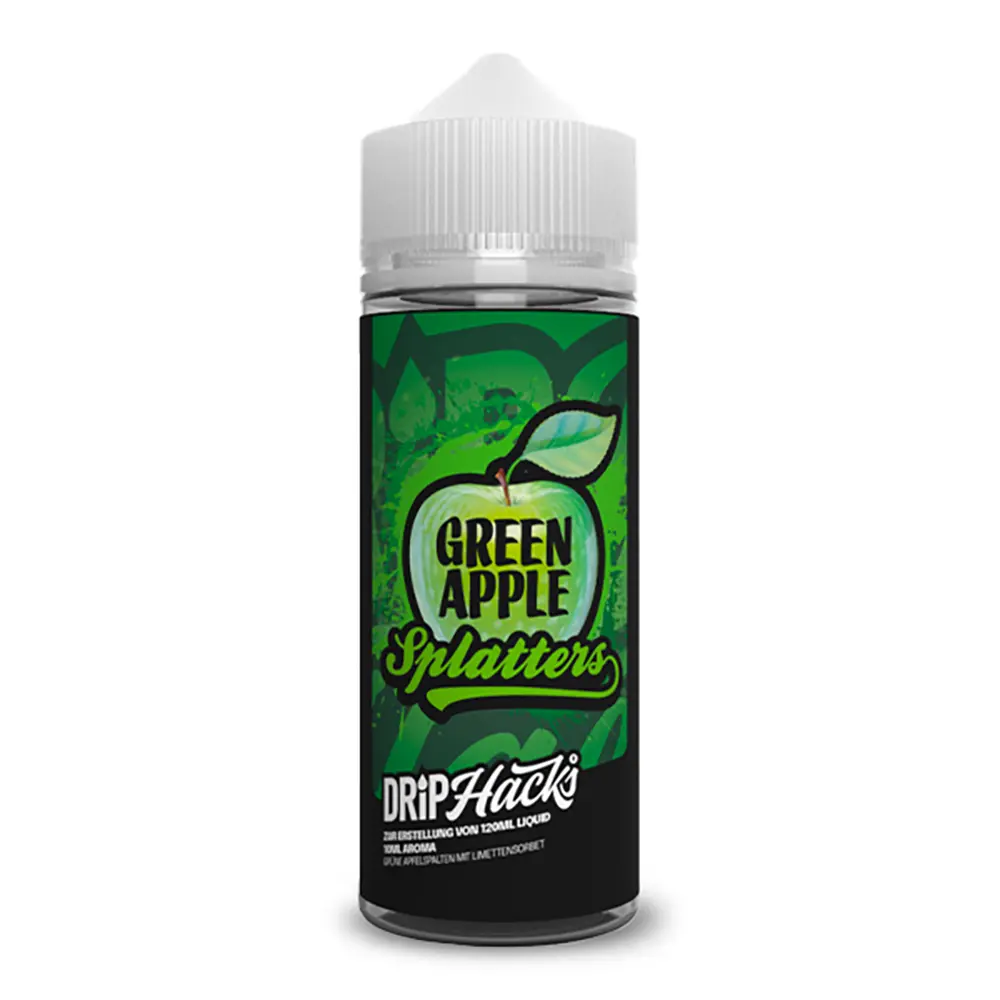 Drip Hacks Green Apple Splatters 10ml in 120ml Flasche STEUERWARE