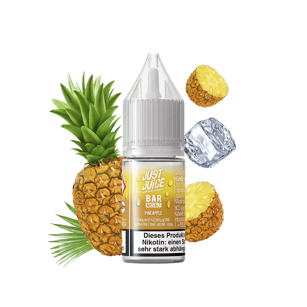 Just Juice Nikotinsalz - Pineapple - 10ml Liquid 10mg STEUERWARE C