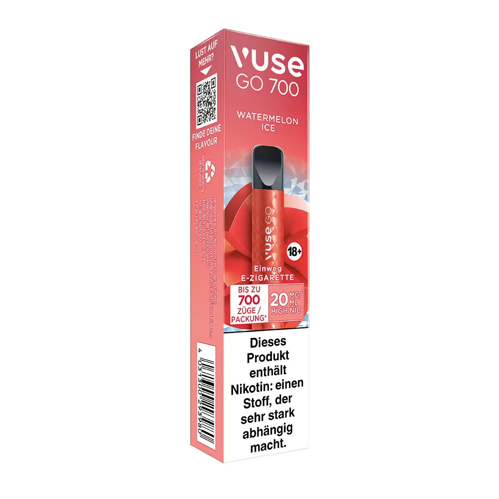 Vuse GO 700 Watermelon Ice 20mg Einweg E-Zigarette STEUERWARE