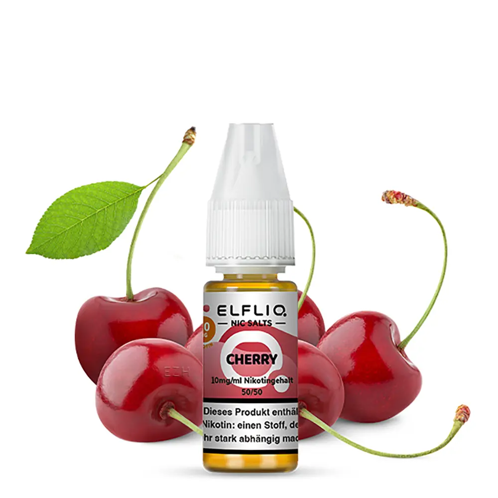 Elfliq by Elfbar Nikotinsalz - Cherry - Liquid 10mg 10ml - STEUERWARE C
