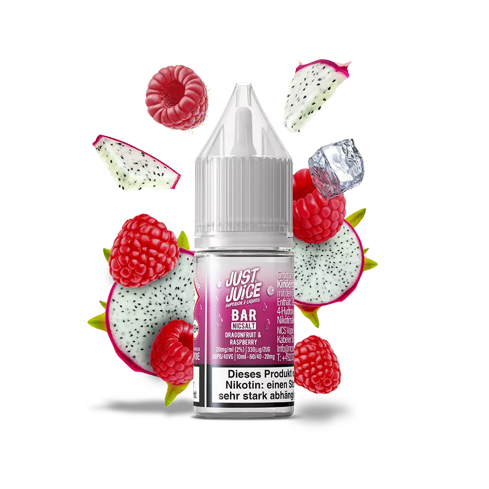 Just Juice Nikotinsalz - Dragonfruit & Raspberry - 10ml Liquid 20mg STEUERWARE C
