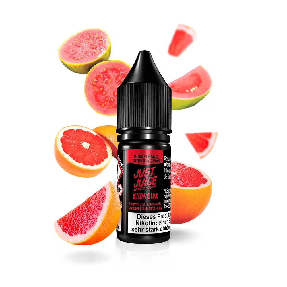 Just Juice Nikotinsalz - Blood Orange Citrus & Guava - 10ml 11mg STEUERWARE