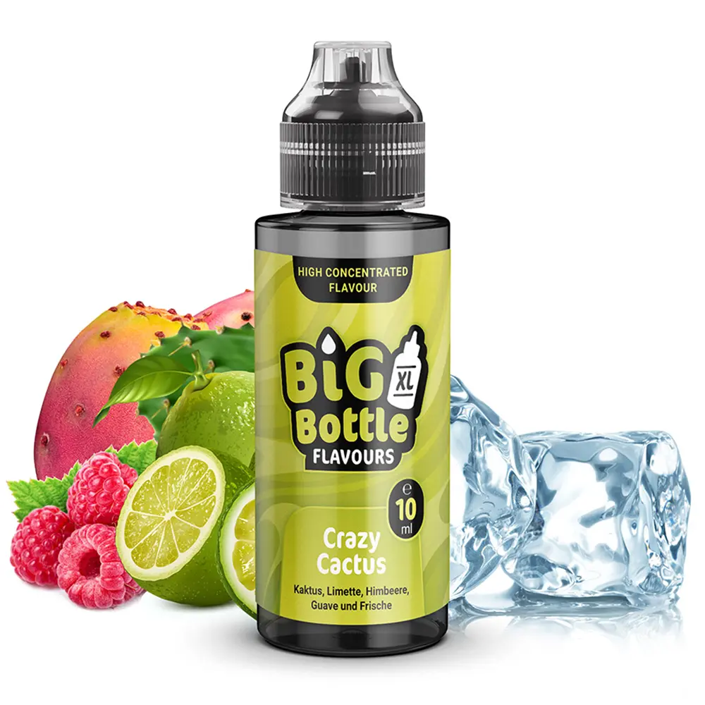 Big Bottle Flavours Aroma - Crazy Cactus - 10ml in 120ml Flasche STEUERWARE