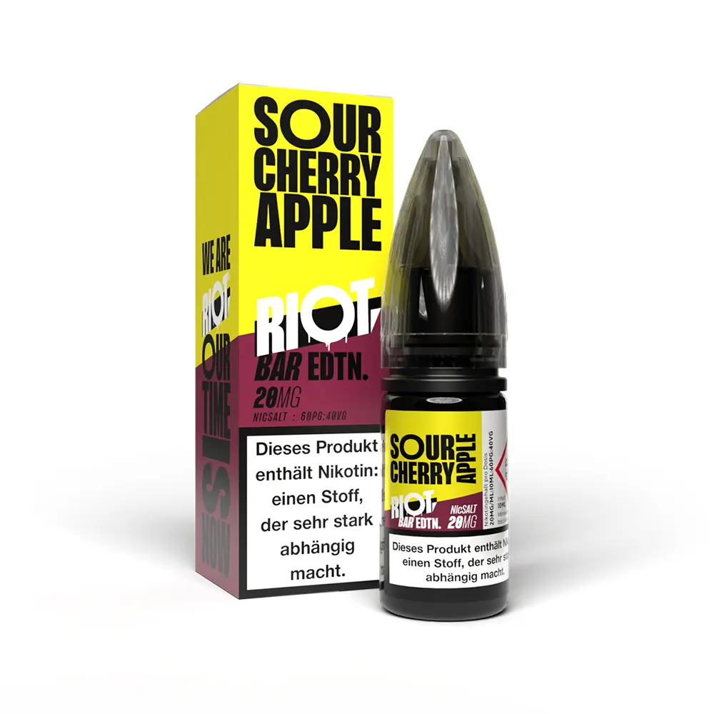 Riot Squad Nikotinsalz - Sour Cherry Apple - Liquid 20mg 10ml STEUERWARE C