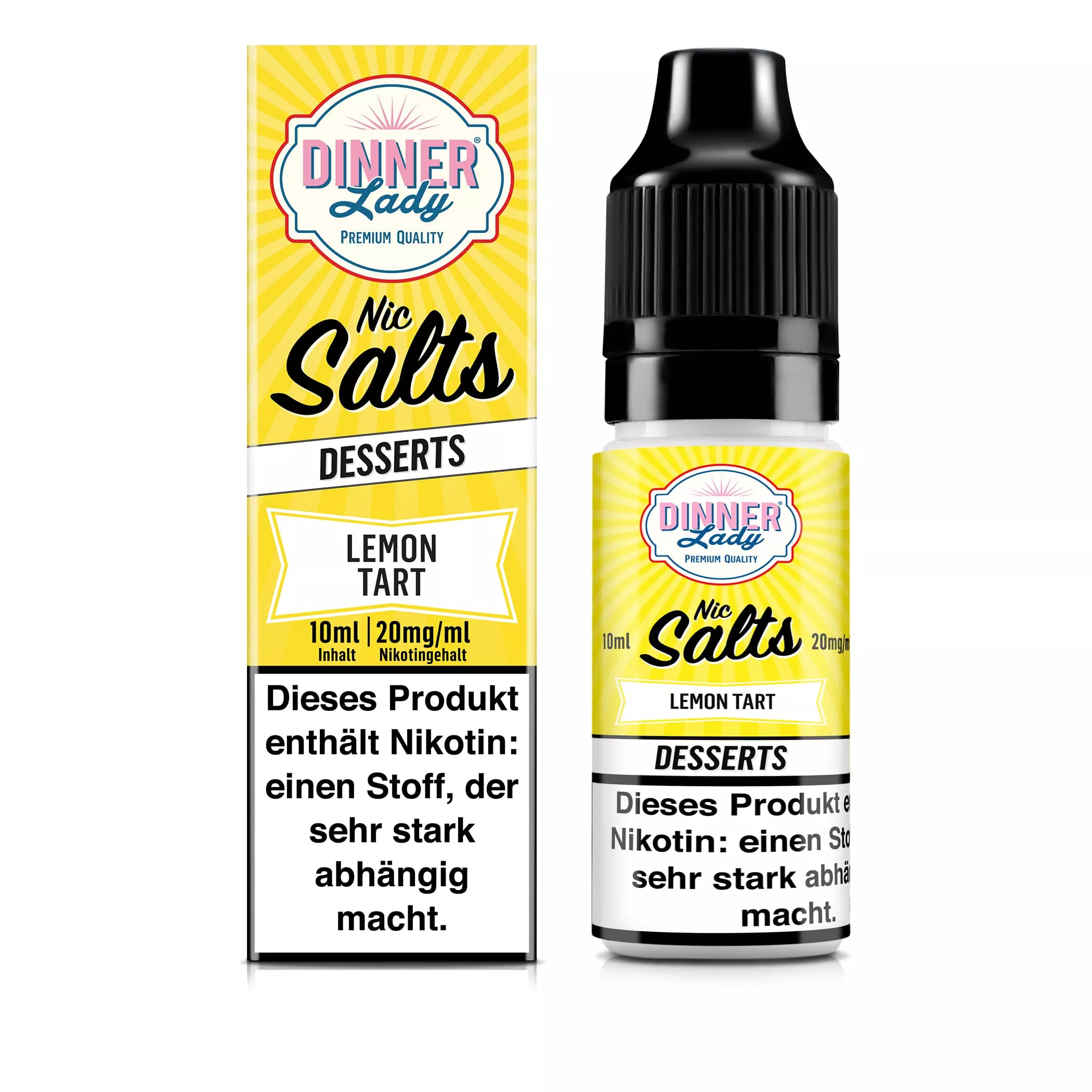 Dinner Lady Nikotinsalz - Lemon Tart - 50/50 10ml Liquid 20mg STEUERWARE