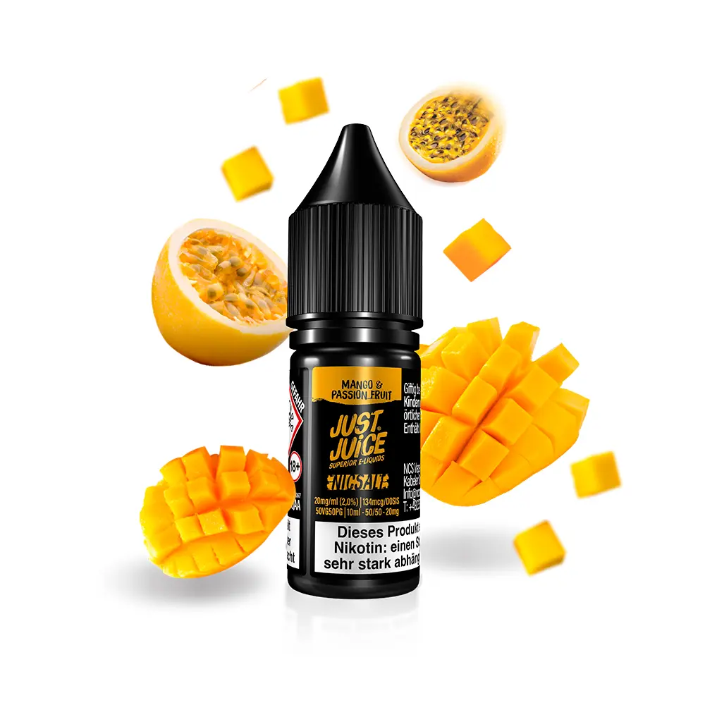 Just Juice Nikotinsalz - Mango & Passion Fruit - 10ml 20mg STEUERWARE