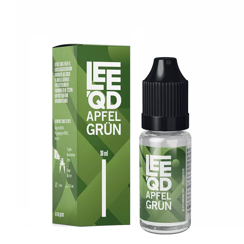 LEEQD Liquid - Fruit Apfel grün - 0mg 10ml STEUERWARE
