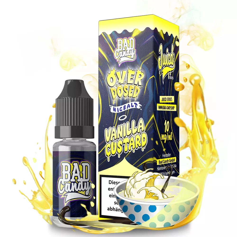 Bad Candy Nikotinsalz - Vanilla Custard - Overdosed 10ml Liquid 10mg STEUERWARE
