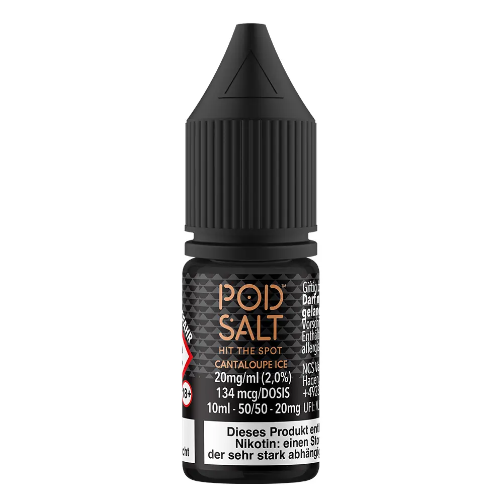 Pod Salt Core Nikotinsalz - Cantaloupe Ice - 10ml Liquid 20mg STEUERWARE C