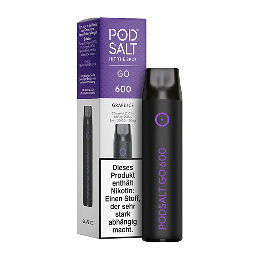 Pod Salt GO 600 Grape Ice 20mg STEUERWARE