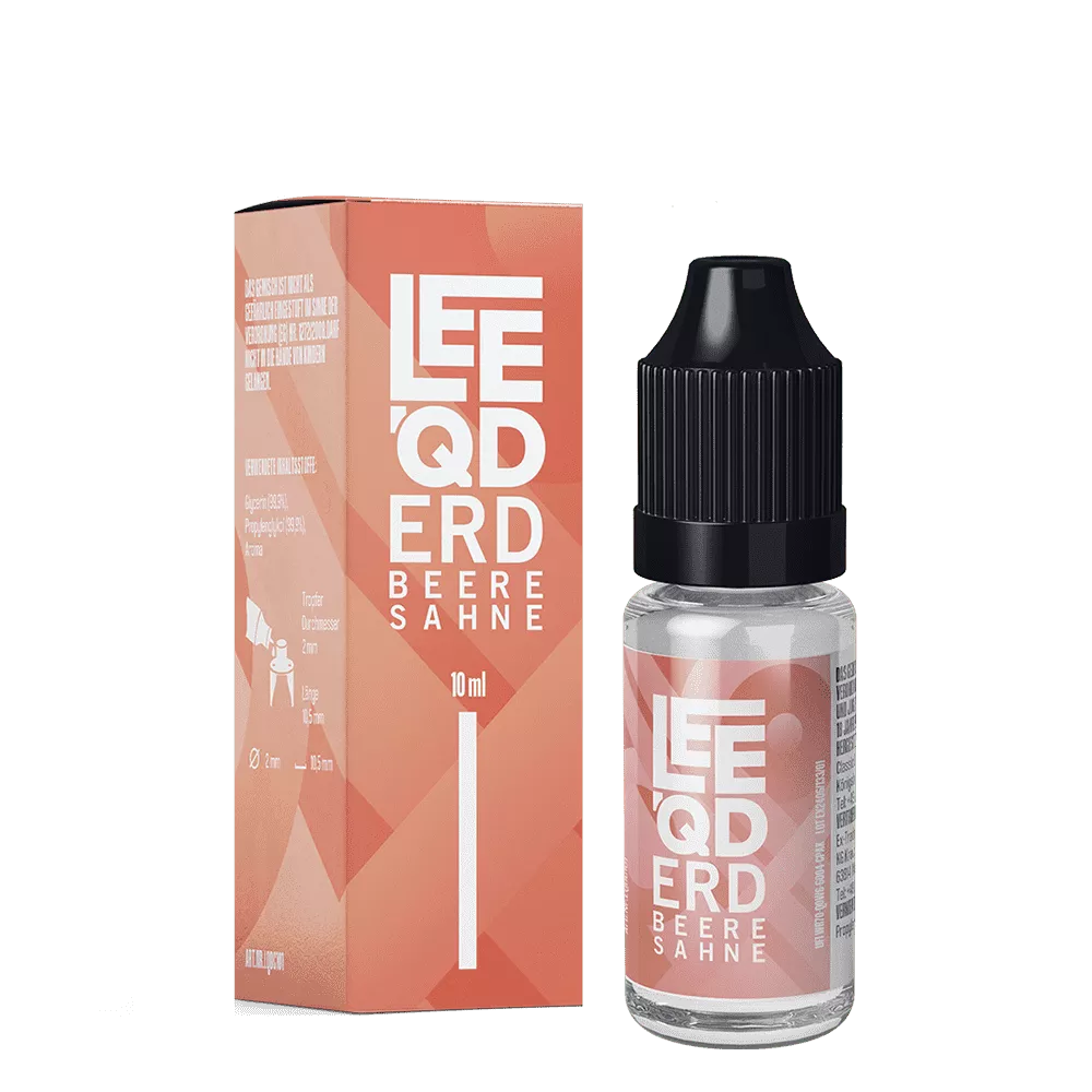 LEEQD Liquid - Crazy Erdbeere Sahne - 0mg 10ml STEUERWARE