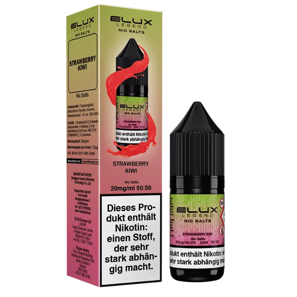 Elux Nikotinsalz - Strawberry Kiwi - Liquid 10mg 10ml STEUERWARE C