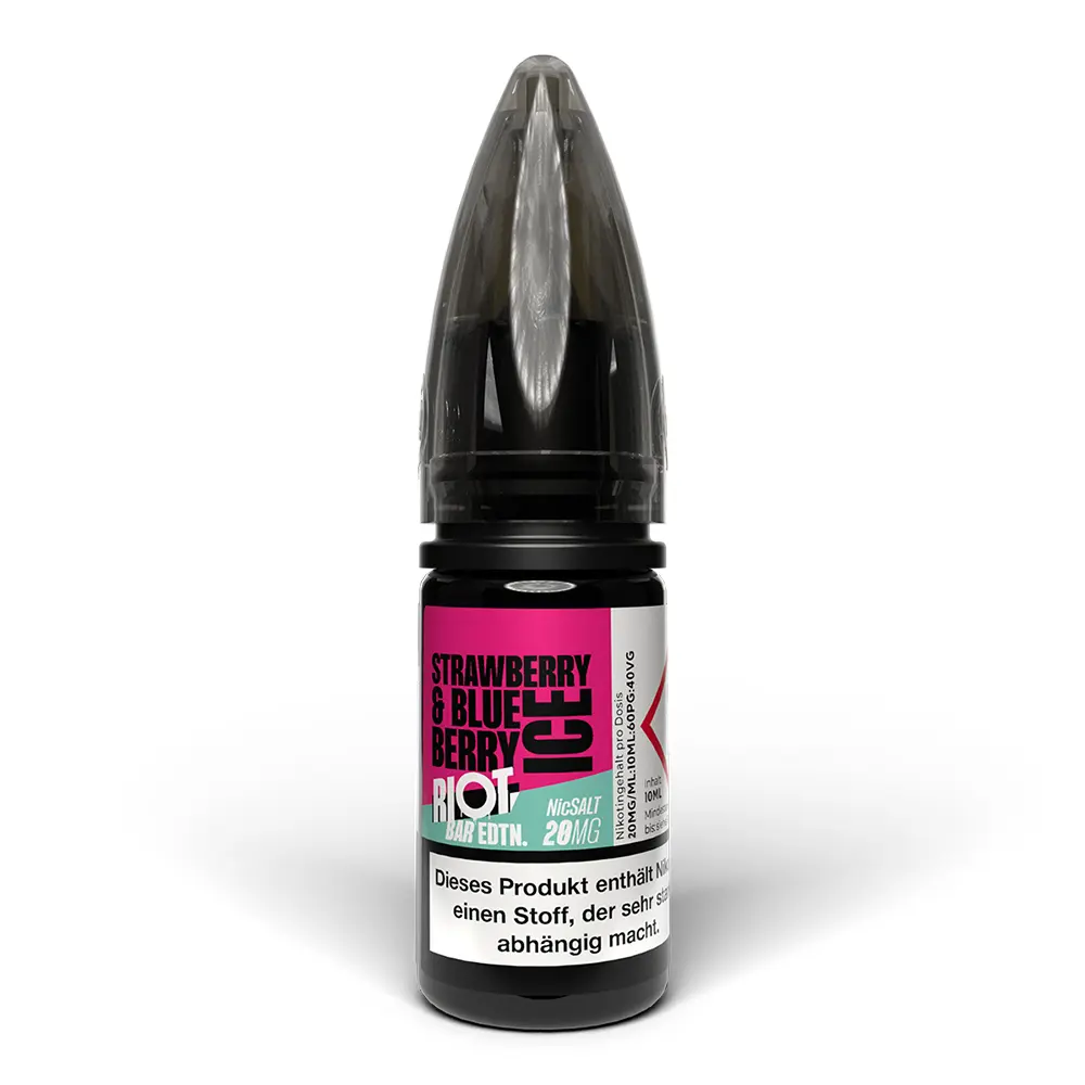 Riot Squad Nikotinsalz - Strawberry Blueberry Ice - Liquid 20mg 10ml STEUERWARE C