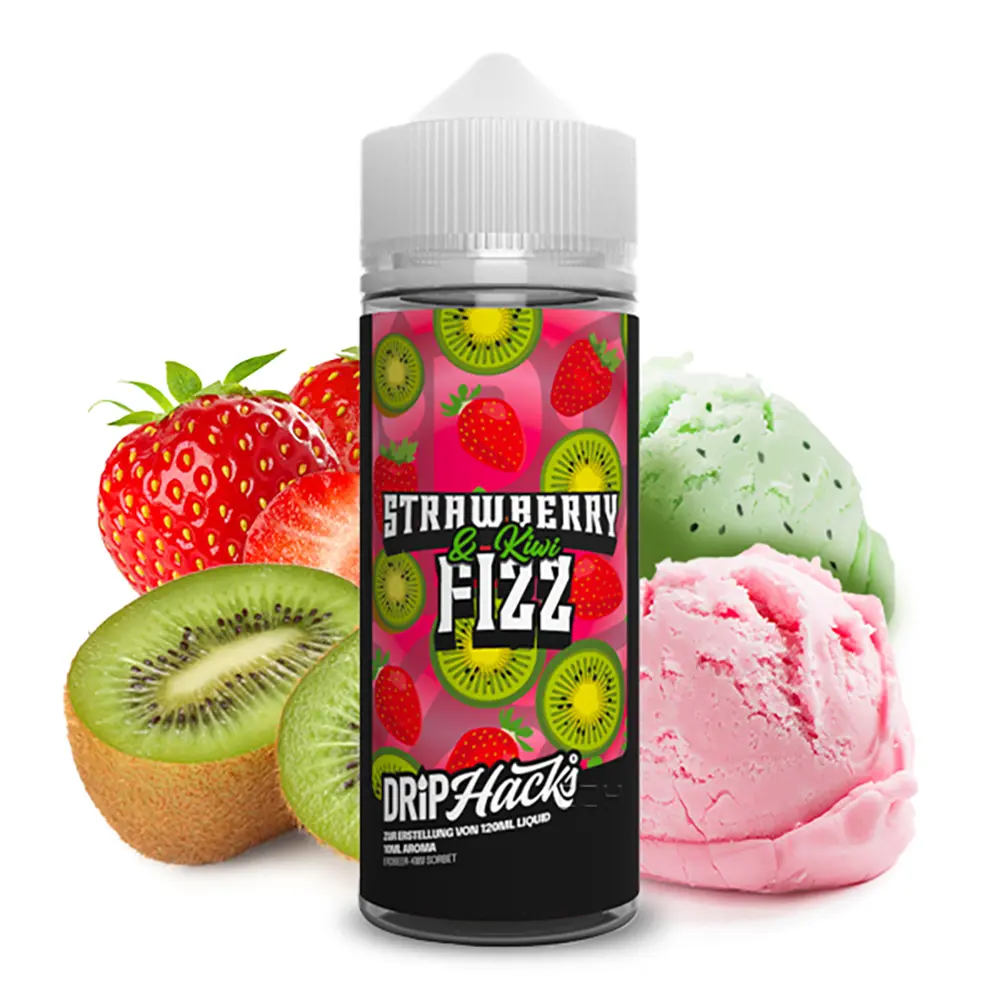 Drip Hacks Strawberry Kiwi Fizz 10ml in 120ml Flasche STEUERWARE