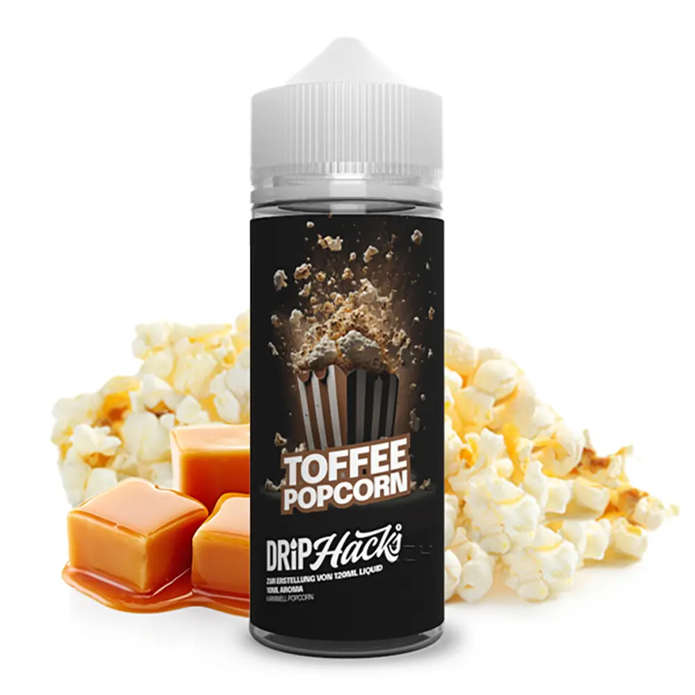 Drip Hacks Toffee Popcorn 10ml in 120ml Flasche STEUERWARE
