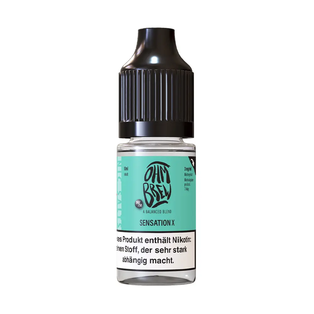 Ohm Brew Nikotinsalz - Sensation X 10ml Liquid 3mg STEUERWARE
