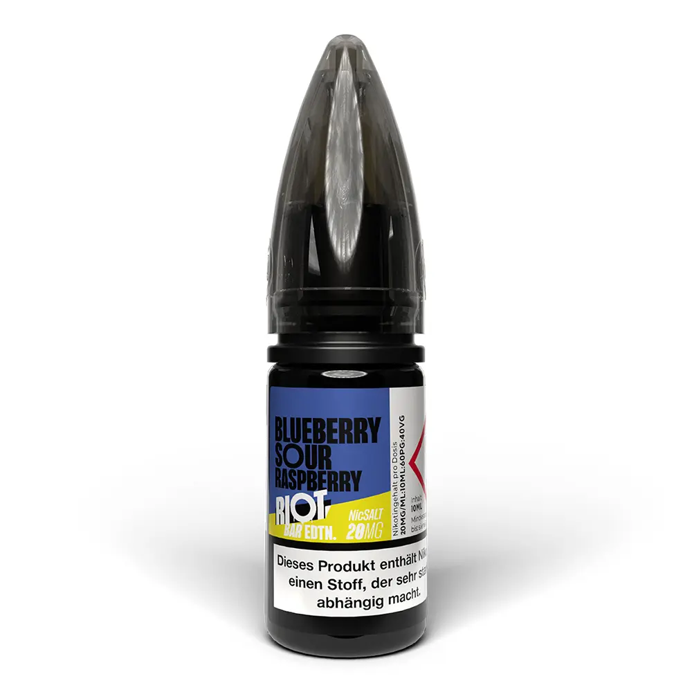 Riot Squad Nikotinsalz - Blueberry Sour Raspberry - Liquid 20mg 10ml STEUERWARE