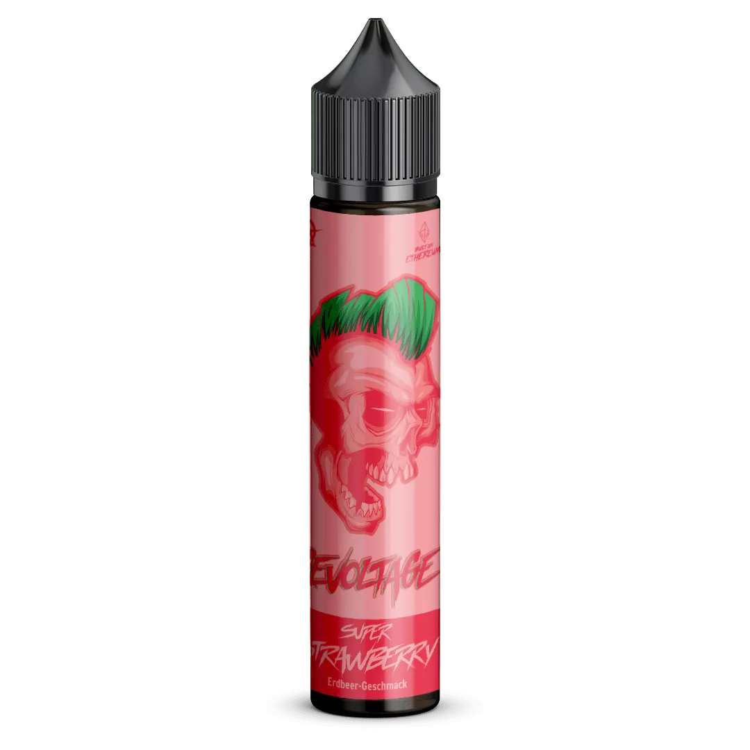 Revoltage Aroma Longfill - Super Strawberry - 15ml in 75ml Flasche STEUERWARE